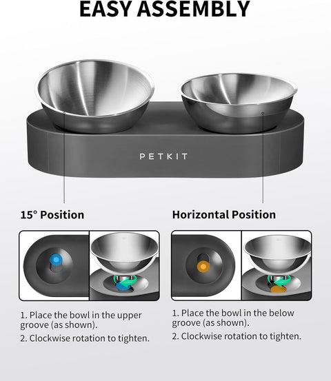 Elevated Stainless Steel Pet Bowl Set — customer photo