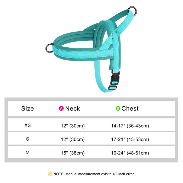 Nylon Dog Harness No Pull Dog Harnesses Vest Soft Padded Pet Walking Vests Harnesses Durable for Small Medium Large Dogs Pug