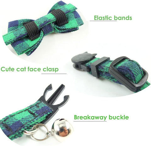 Breakaway Cat Collar with Bell &amp; Bow Tie – Set of 2 — customer photo