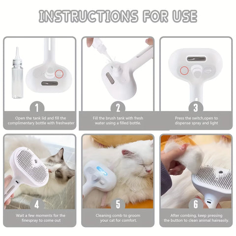 3-in-1 Electric Grooming Brush – Steam & Massage — customer photo